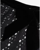 Jupe Plissée Polka Dots Ceinturé noir/écru