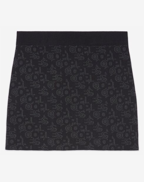 Jupe en Logo Jacquard noir/gris foncé