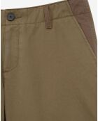 Pantalon Cargo Mix coloris vert olive