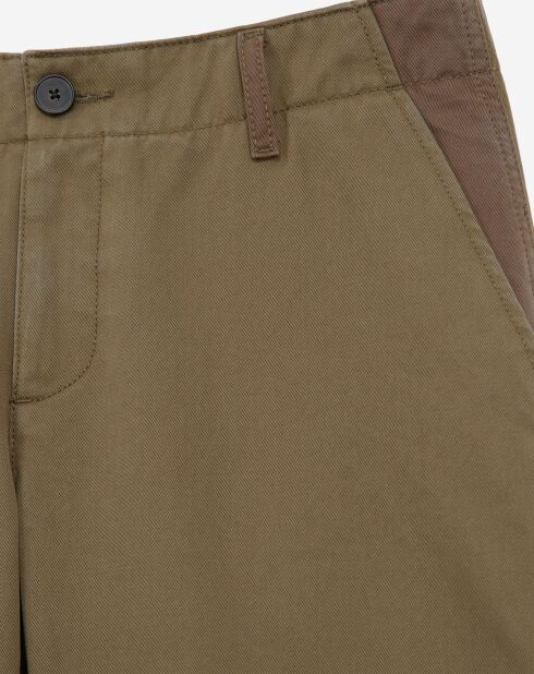 Pantalon Cargo Mix coloris vert olive