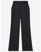 Pantalon 100% Laine détail 4 poches noir/blanc
