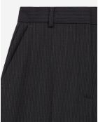 Pantalon 100% Laine détail 4 poches noir/blanc