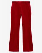 Pantalon de Costume détail bas évasé rouge