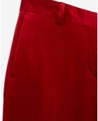 Pantalon de Costume détail bas évasé rouge