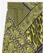 Pantalon Droit Fluide noir/jaune