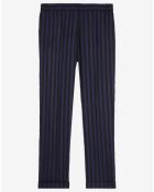 Pantalon Droit Fluide noir/marine