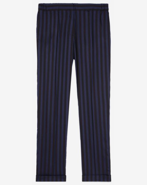 Pantalon Droit Fluide noir/marine
