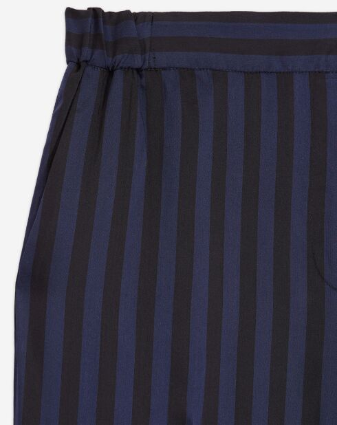 Pantalon Droit Fluide noir/marine