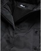 Parka avec doublure en Fausse Fourrure de mouton noire