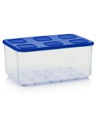 Boite de conservation Crystal transparent/couvercle bleu  - 2.53L