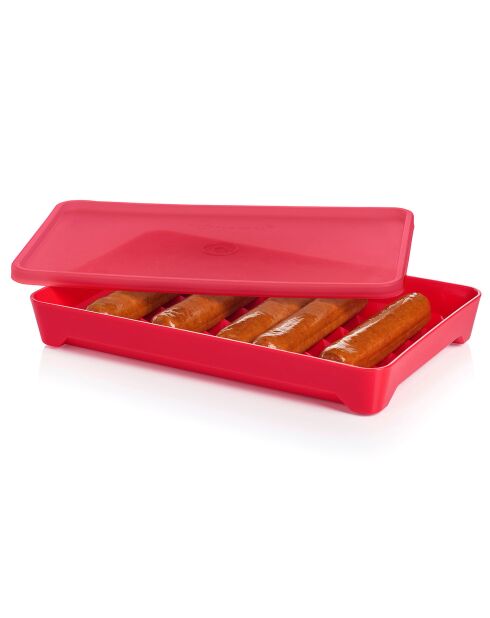 Scatola portaoggetti per hot dog rosa - 610 ml