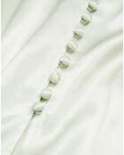 Robe Longue manches courtes boutonnée devant menthe