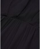 Robe Longue sans manches Drapée noire