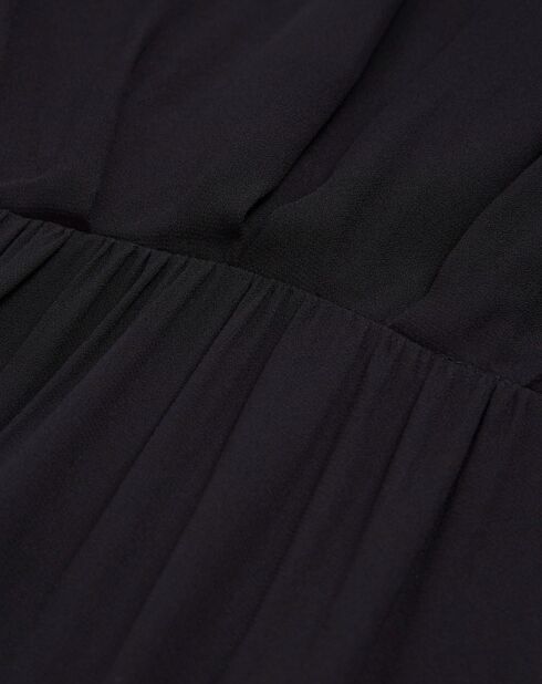 Robe Longue sans manches Drapée noire