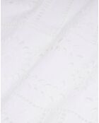 Robe Longue manches courtes Flower Embroidery blanche