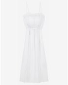 Robe Longue sans manches Galons Dentelles blanche