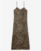 Robe 100% Soie Nuisette Grand Leo Silk léopard