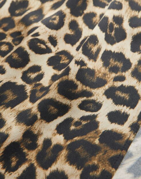 Robe 100% Soie Nuisette Grand Leo Silk léopard