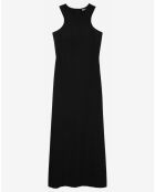 Robe sans manches Jacquard Léo noire