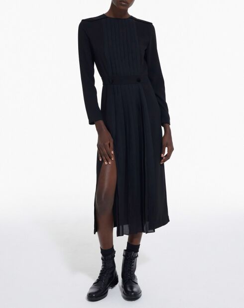 Robe Longue Plissée noire