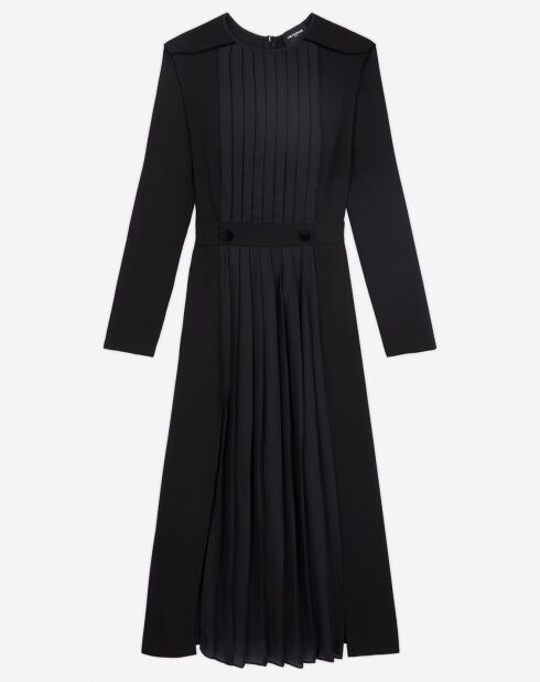 Robe Longue Plissée noire
