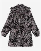Robe Courte manches longues noir/rose
