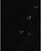 Robe courte en Velours de Cuir de Chèvre manches longues noire