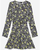 Robe Courte Wild Blossom écru/jaune
