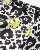 Robe Courte Wild Blossom écru/jaune