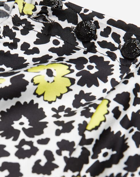 Robe Courte Wild Blossom écru/jaune