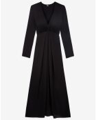 Robe Longue manches longues Decolleté noire