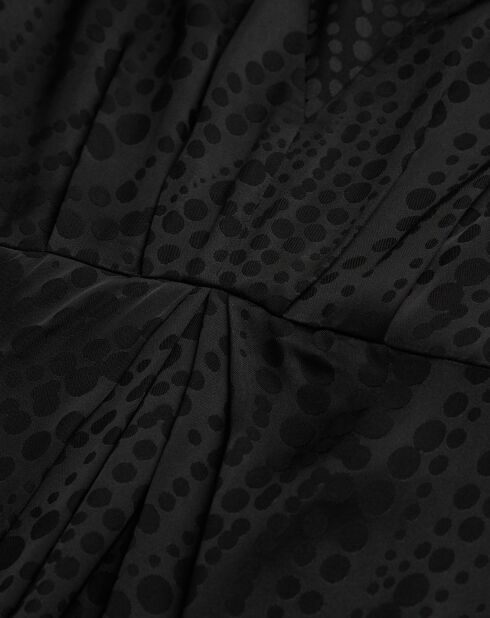 Robe Longue Jacquard Pearls noire