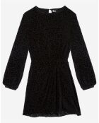 Robe Courte Burn Out Blossom noire