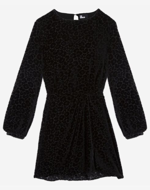 Robe Courte Burn Out Blossom noire