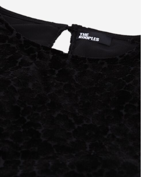 Robe Courte Burn Out Blossom noire