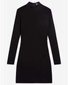 Robe Fitee détail Plumetis au dos noire