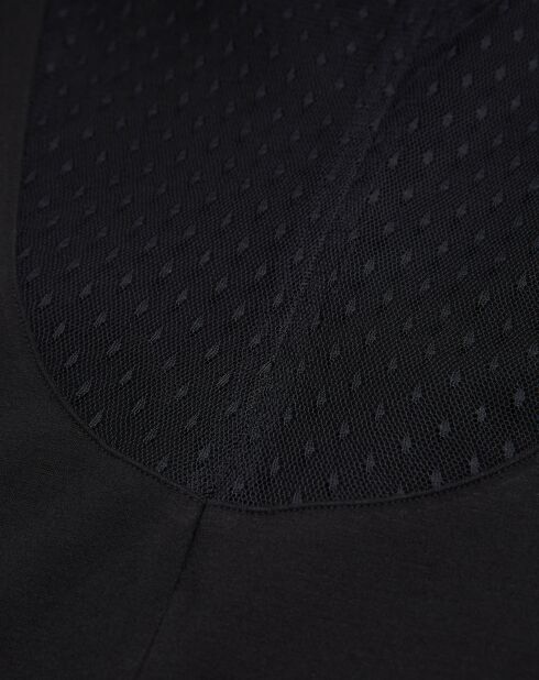 Robe Fitee détail Plumetis au dos noire