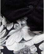 Robe longue en Coton & Soie Velours bas Romantic Garden noir/blanc