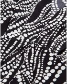 Robe Courte manches longues Imprimé Pearls noir/blanc