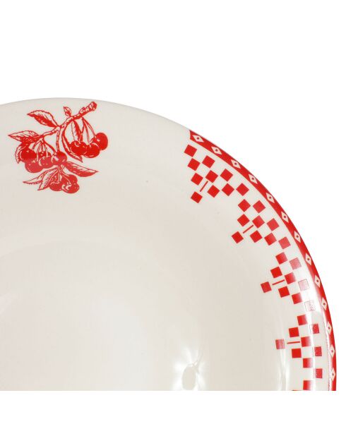 6 Coupelles Damier rouges  - D.20 cm