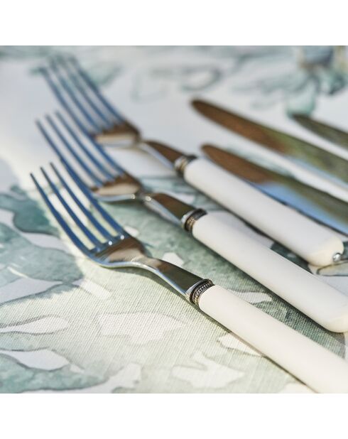 12 tenedores blancos Lucie - 21,5 x 2,5 x 2 cm