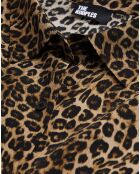 Robe 100% Soie Longue en Soie Petit Leo léopard