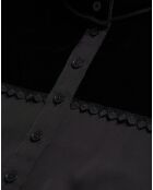 Robe manches longues avec galons & Velours noire