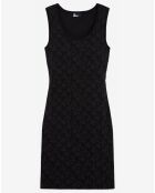 Robe Jacquard Logo All Over noir/gris foncé