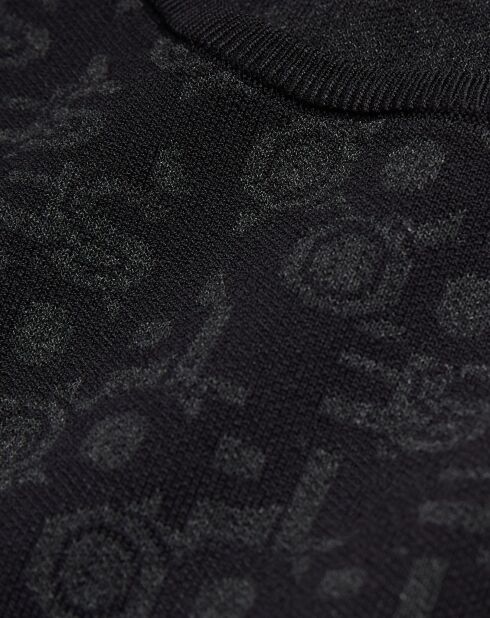 Robe Jacquard Logo All Over noir/gris foncé