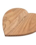 Planche coeur DALBERT naturel  - 28x28 cm