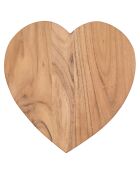 Planche coeur DALBERT naturel  - 28x28 cm