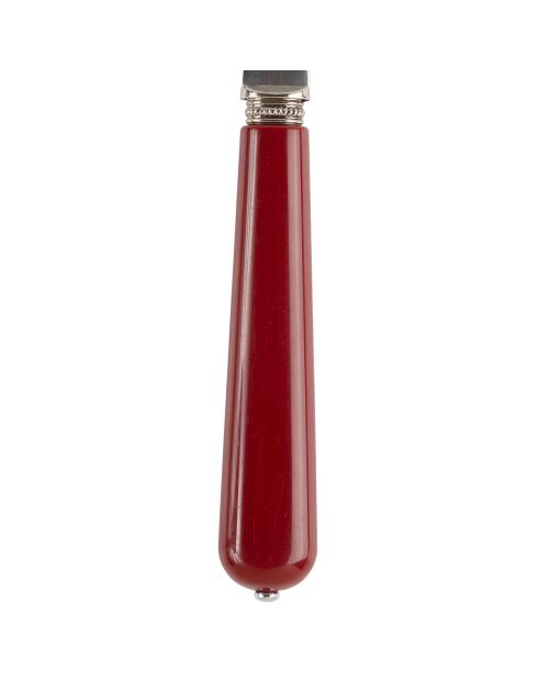 12 Cuillères Lucie rouges  - 21.5x2.5x4.5 cm