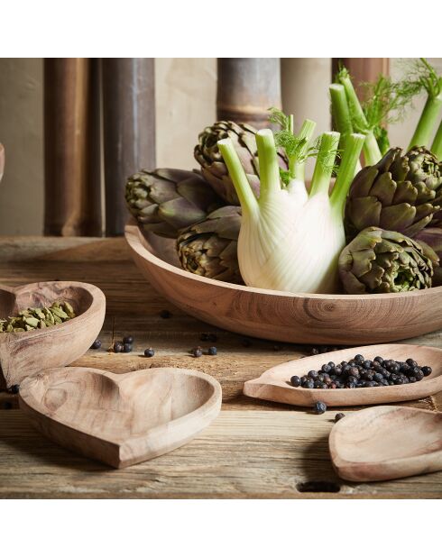 3 Coupelles coeur Dalbert naturel