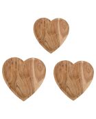 3 Coupelles coeur Dalbert naturel